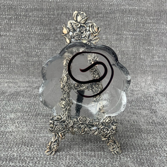 Scalloped Purple Swirl Art Glass Bowl Handmade Artisan Made Textured - Picture 5 of 16